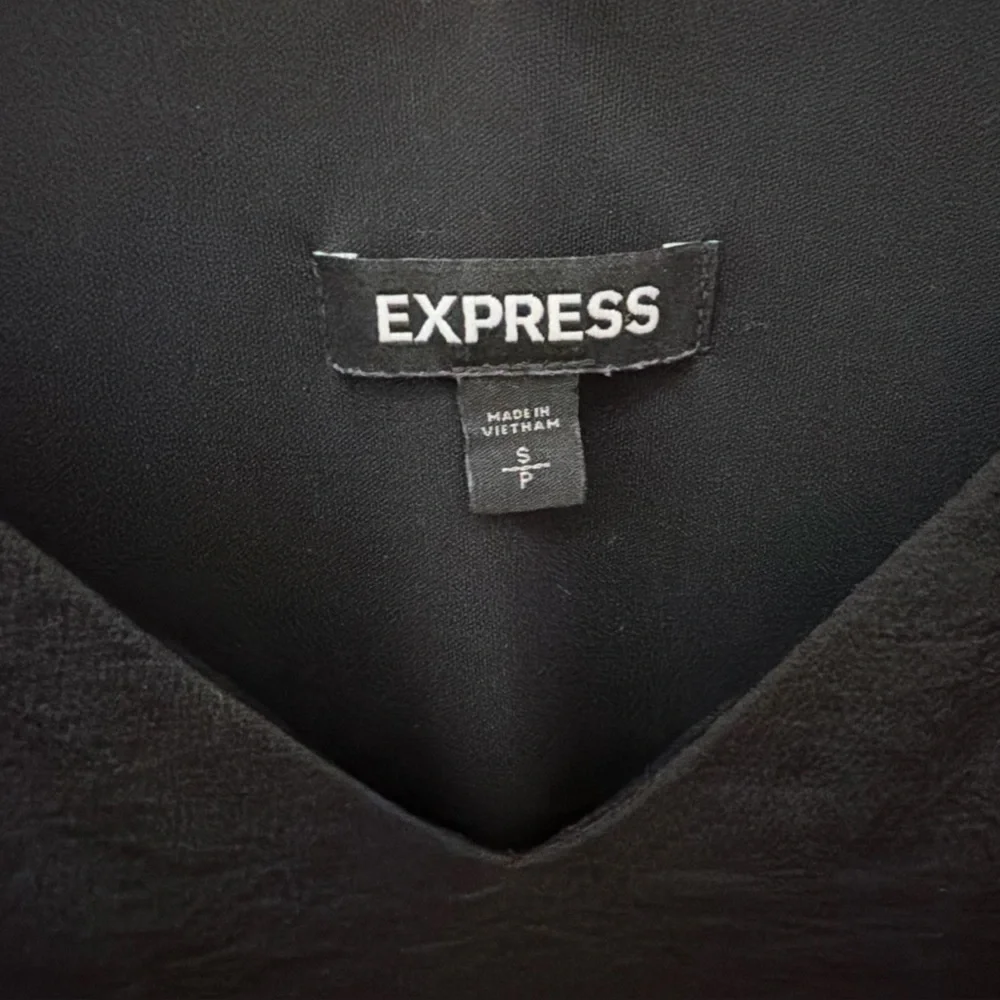 Express Black Sheath Dress Minimalist Simple Chic T Spaghetti Strap Loose Fit - Picture 4 of 11